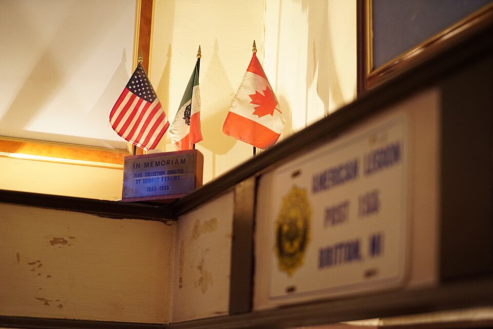 Flags of USA, Mexico and Canada